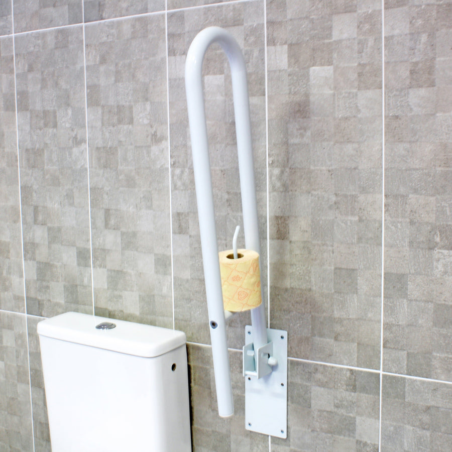 Bricocenter SAFETY BAR SPACE SENSEA WC D 30MM L 73 CM STAINLESS STEEL WHITE 120 KG