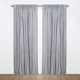 CAROL GREY GRANITE CURTAIN 200X280 CM WEBBING AND CONCEALED HANGING LOOP