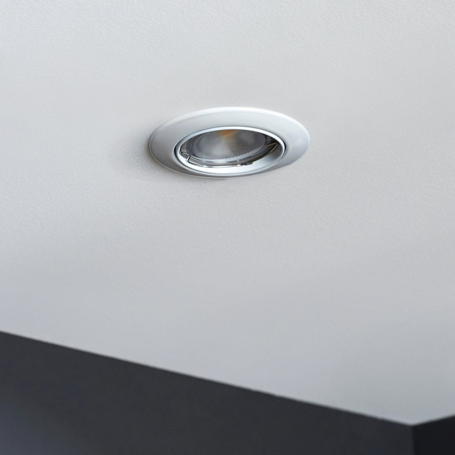 Bricocenter 10 RECESSED SPOTLIGHTS CLANE ALUMINIUM WHITE D7.5 LED GU10 = 6W ADJUSTABLE NATURAL LIGHT