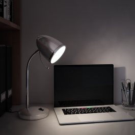 STUDIO LAMP NAE METAL AND PLASTIC SILVER H36 E27=30W METAL AND PLASTIC SILVER