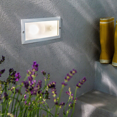 Bricocenter FARETTO INCASSO DOVER ALLUMINIO BIANCO 23x9.5x8 CM E27=40W IP44