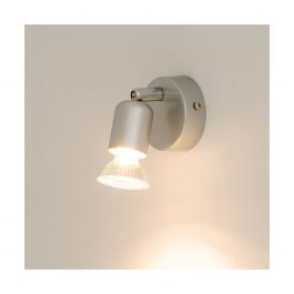 BASIC METAL SPOTLIGHT SILVER 1XGU10=50W