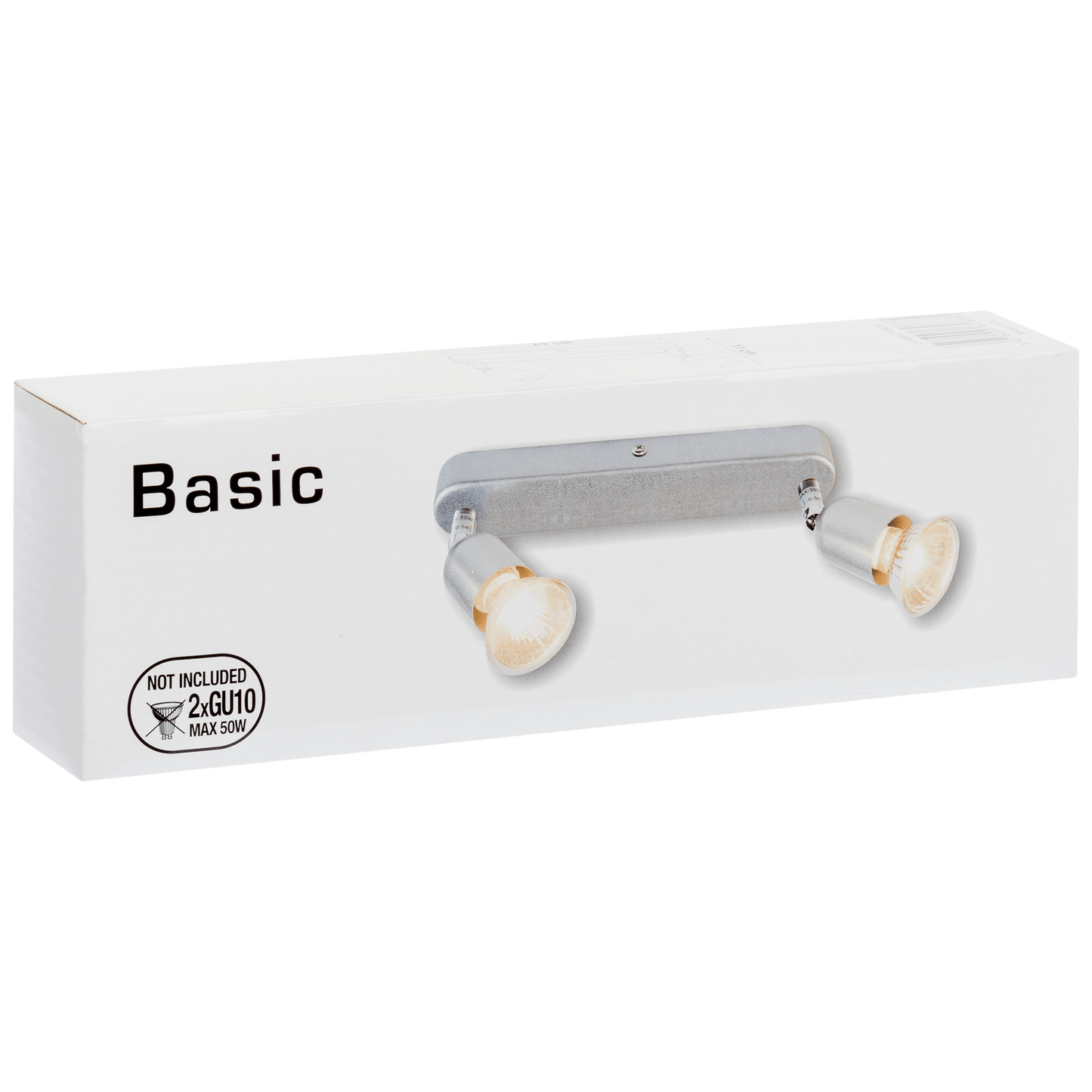 Bricocenter BASIC METAL SPOTLIGHTS SILVER 2XGU10=50W