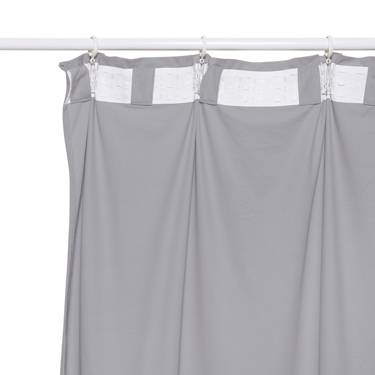 Curtain dubbo grey opaque 200x280cm webbing and hidden loop