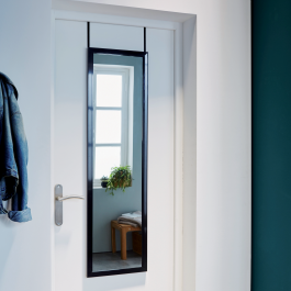 BLACK DOOR MIRROR 30X120CM
