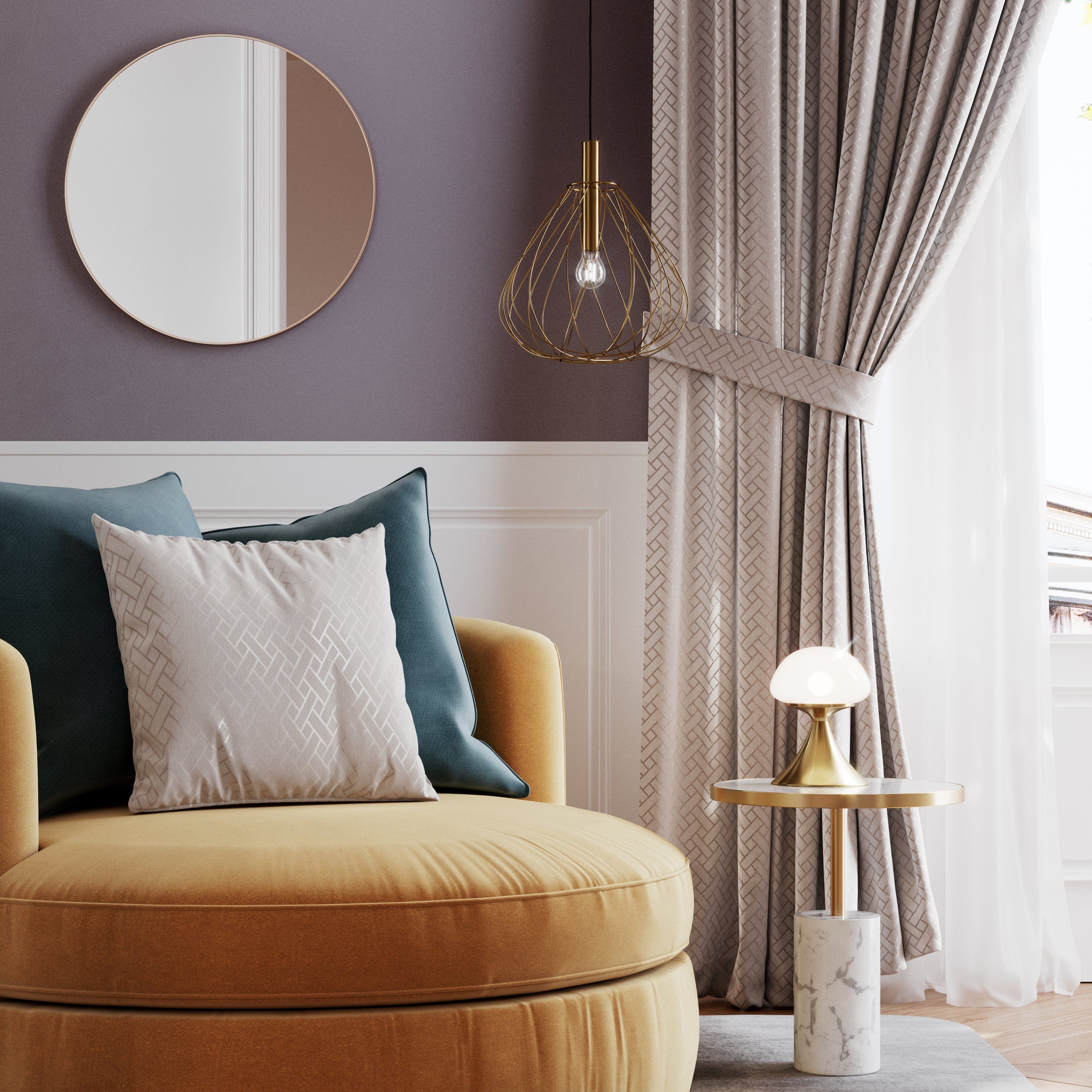 Bricocenter GLAM D60 GOLD METAL MIRROR