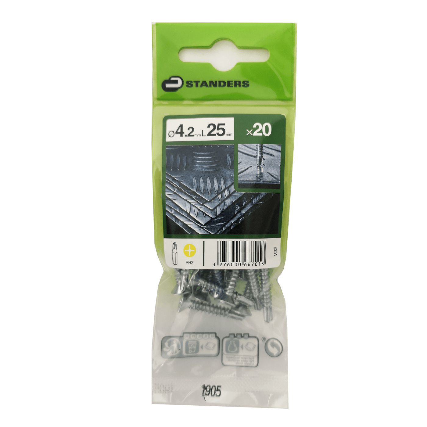 COUNTERSUNK HEAD SCREWS FOR METAL AUTOPERFO