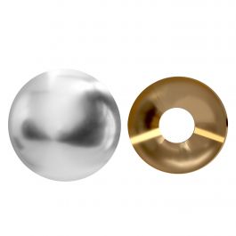 POLISHED CHROME-PLATED ROUND SCREW COVER DIAM 15MM 4 PCS.