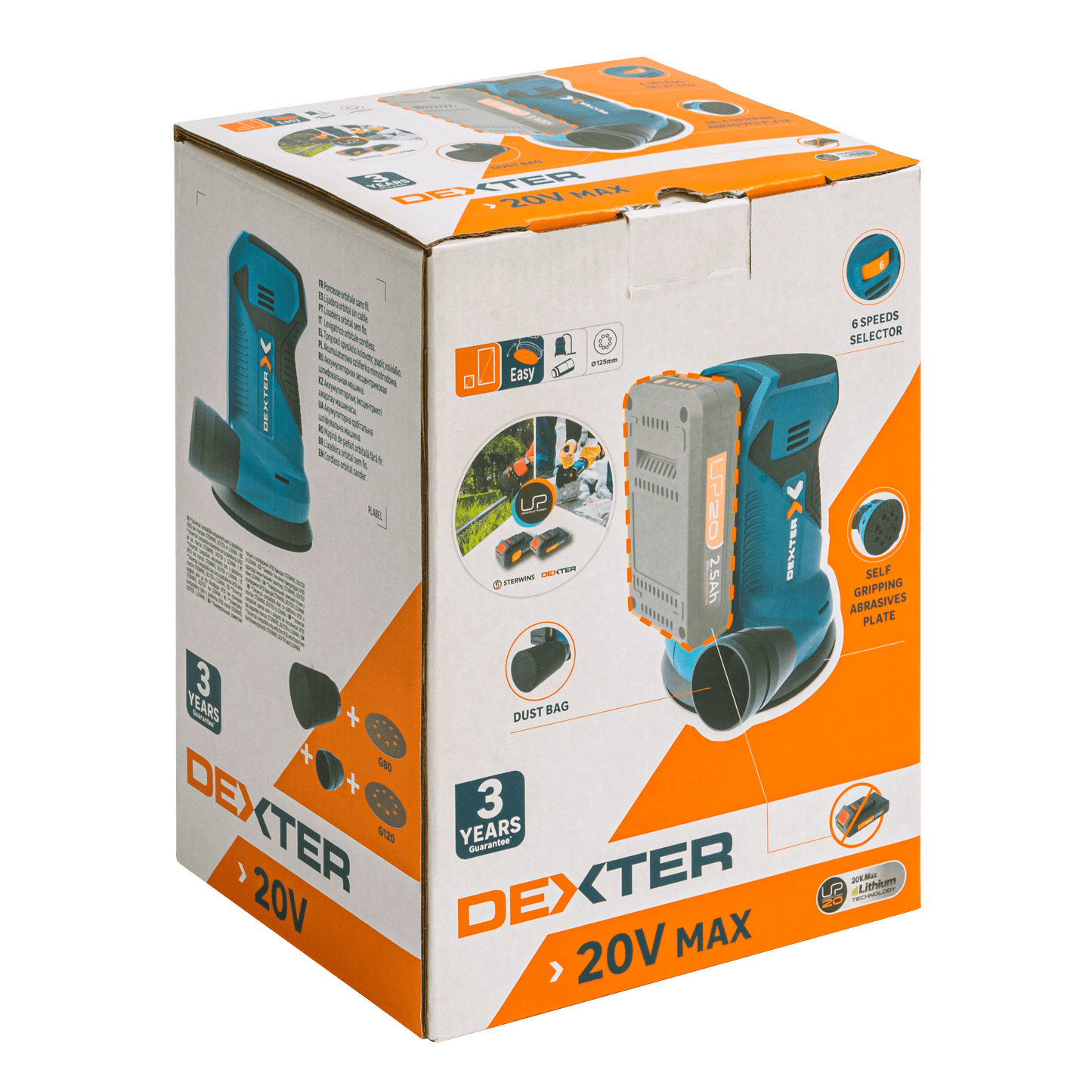 Bricocenter DEXTER 20V RANDOM ORBITAL SANDER WITHOUT BATTERY