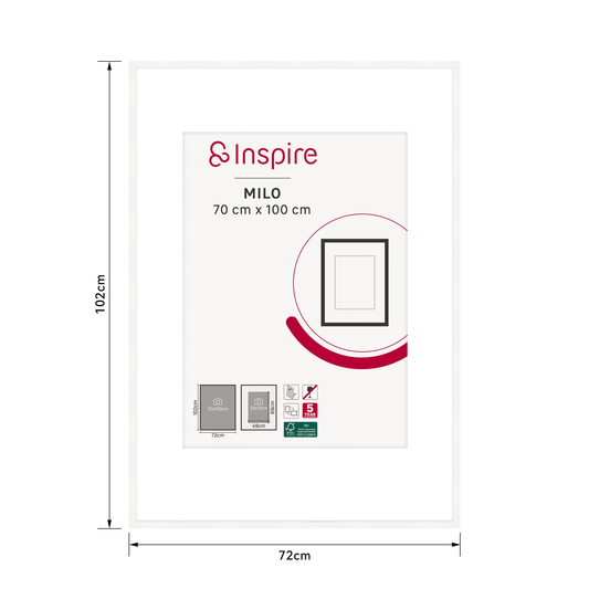 MILO FRAME 70X100 CM WOOD WHITE