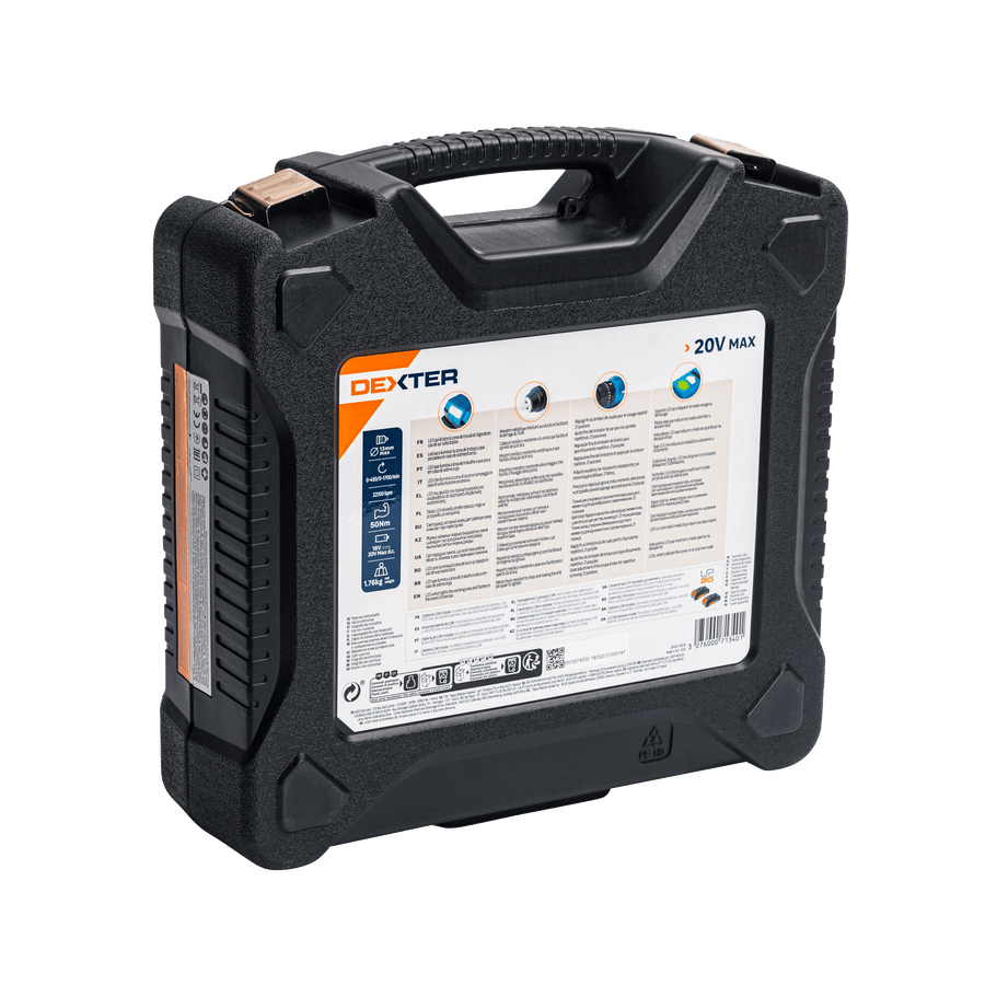 Bricocenter DEXTER CORDLESS DRILL/DRIVER 20 V 2 LITHIUM BATTERIES, 2.5 AH, WITH PERCUSSION