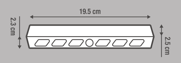Bricocenter BARRA MERIDA 20 CM PLASTICA SILVER LED LUCE NATURALE CON BATTERIA CON SENSORE DI MOVIMENTO