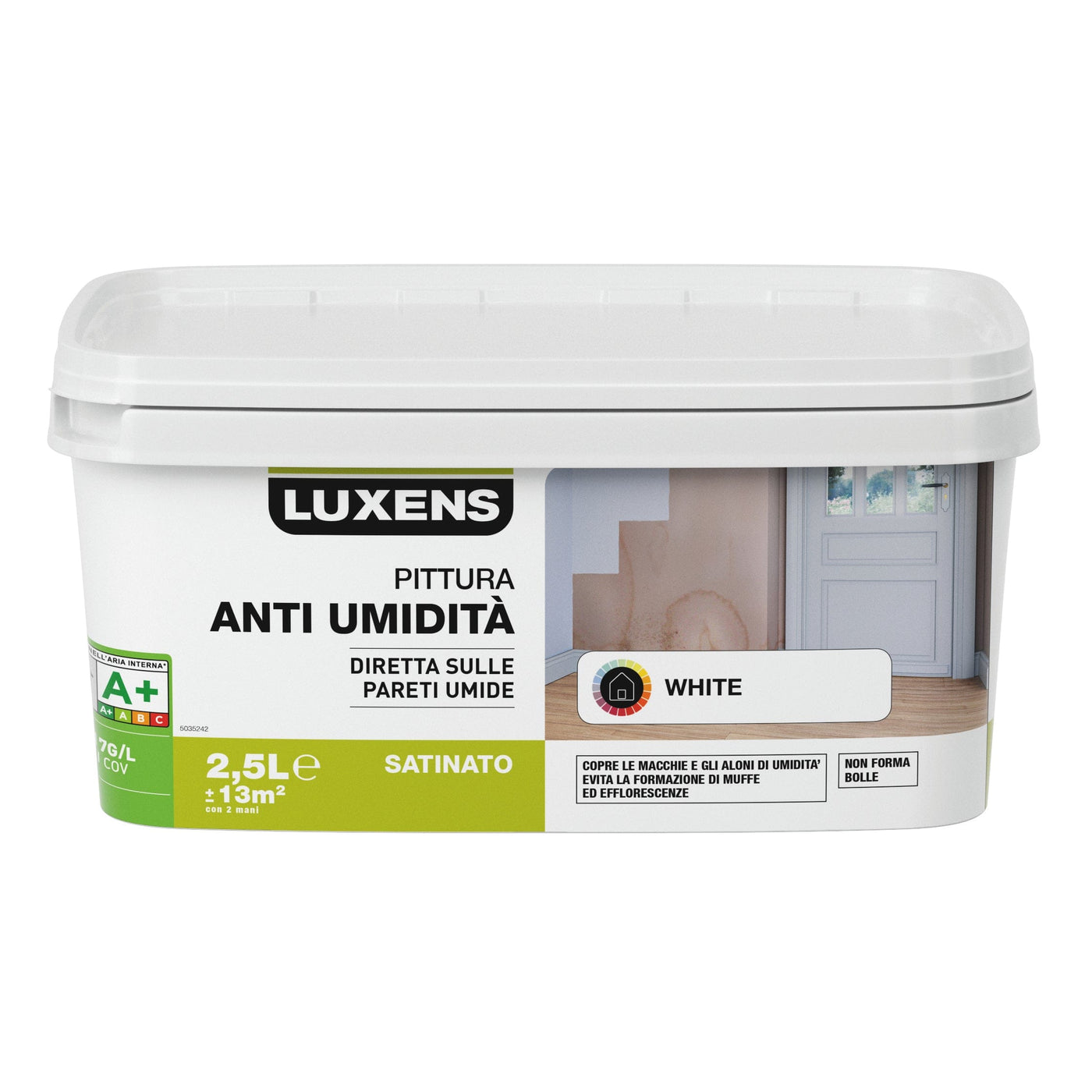 Bricocenter PITTURA BIANCA ANTI-UMIDITA' LUXENS 2,5LT