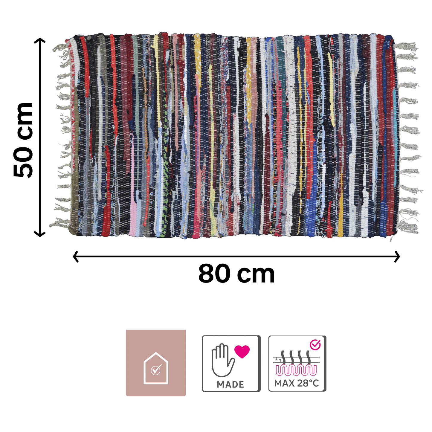 Neis mat 50x80 multicoloured cotton