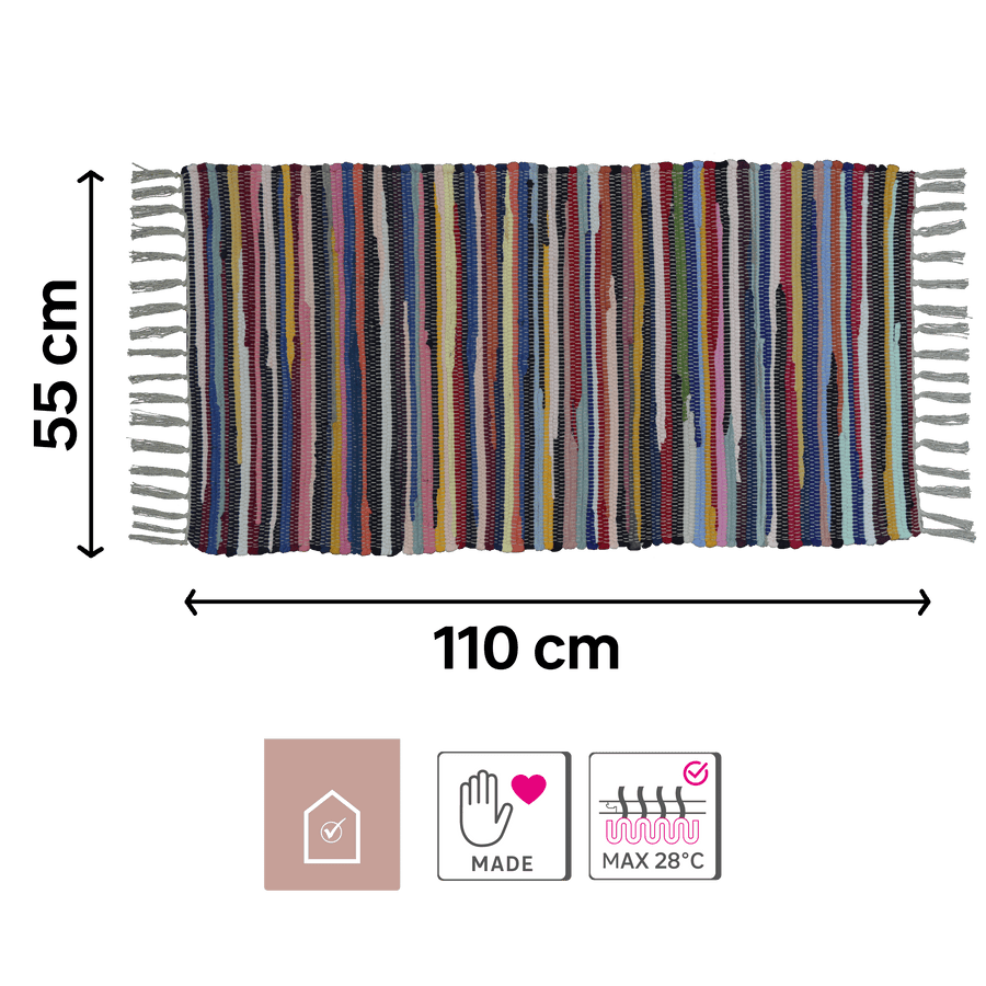 Neis mat, 55 x 110 cm, multicoloured cotton
