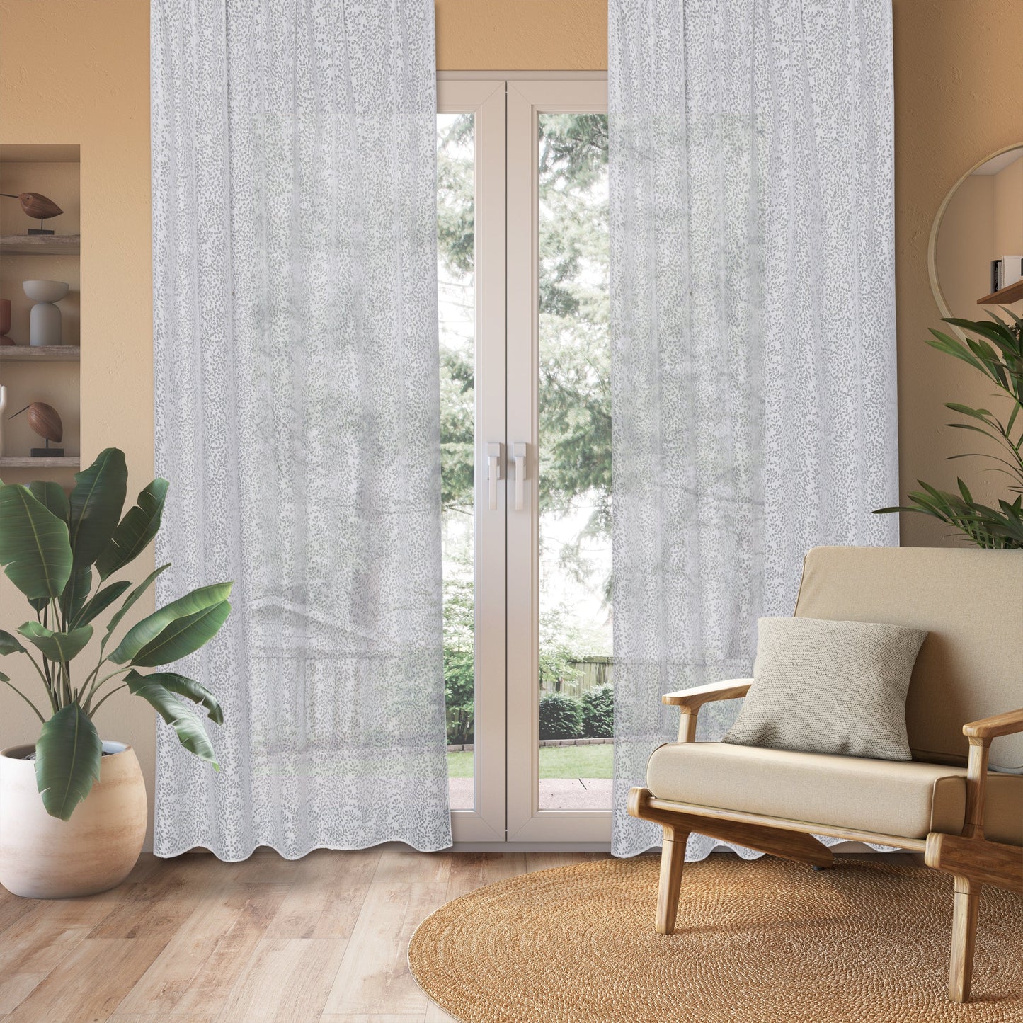 Bricocenter OSAK WHITE FILTER CURTAIN 200X280 CM WEBBING AND CONCEALED LOOP