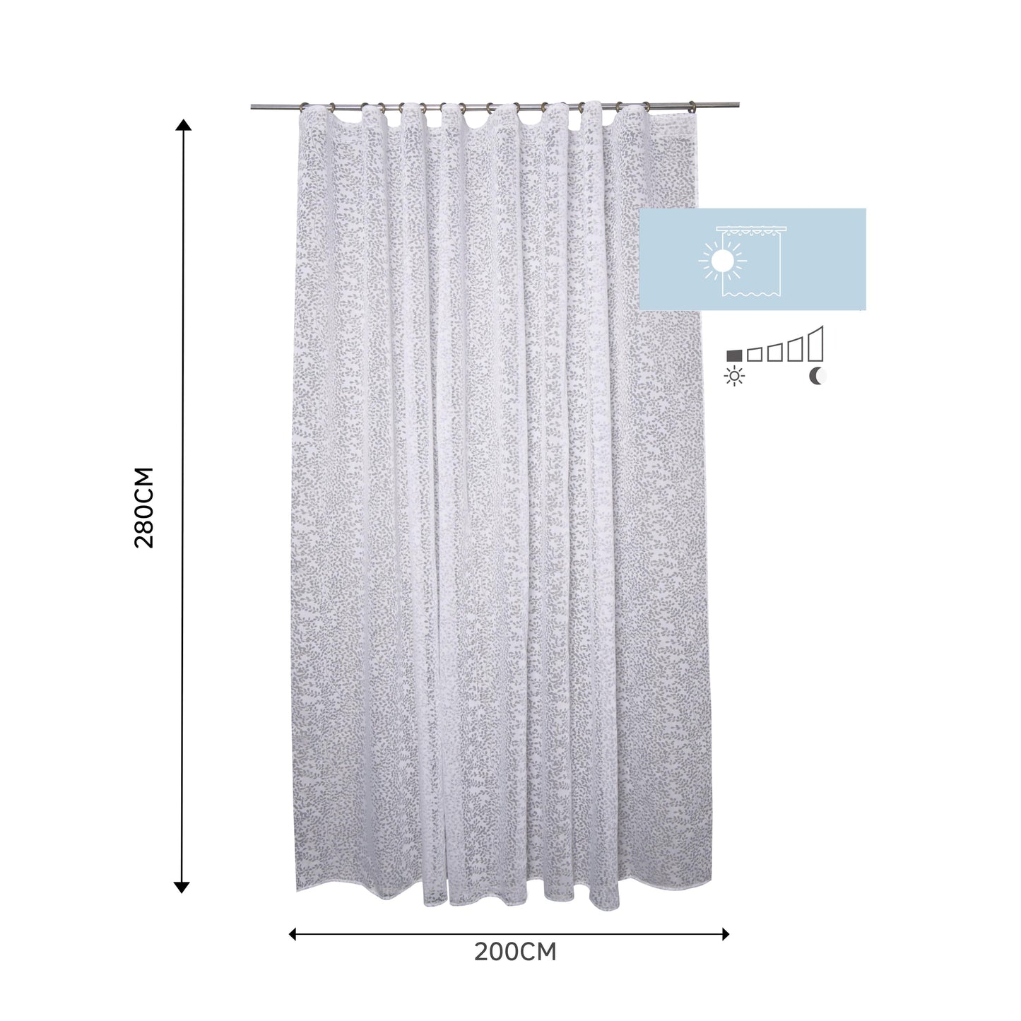 Bricocenter OSAK WHITE FILTER CURTAIN 200X280 CM WEBBING AND CONCEALED LOOP