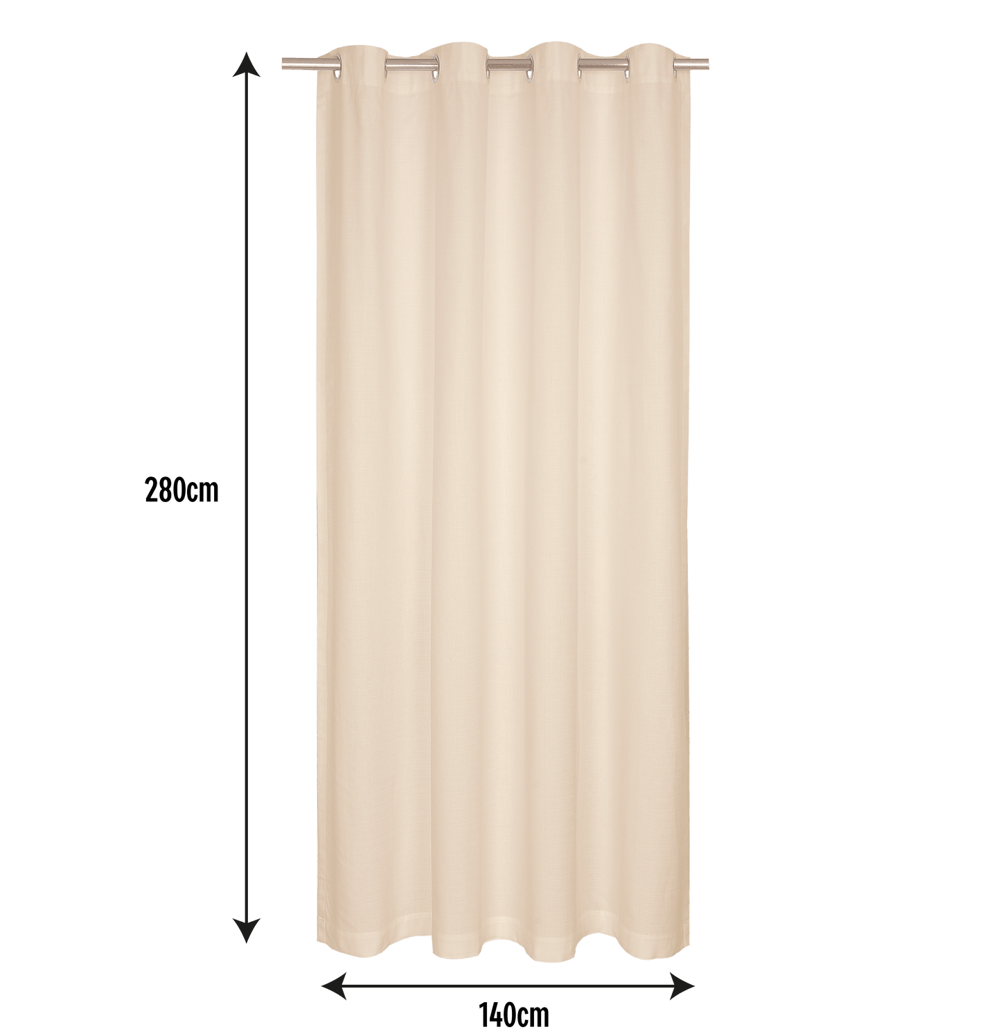 Bricocenter LEYA ECRU OPAQUE CURTAIN 140X280 CM ORGANIC COTTON WITH EYELETS