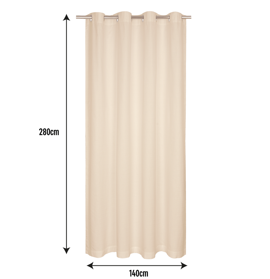 Bricocenter LEYA ECRU OPAQUE CURTAIN 140X280 CM ORGANIC COTTON WITH EYELETS