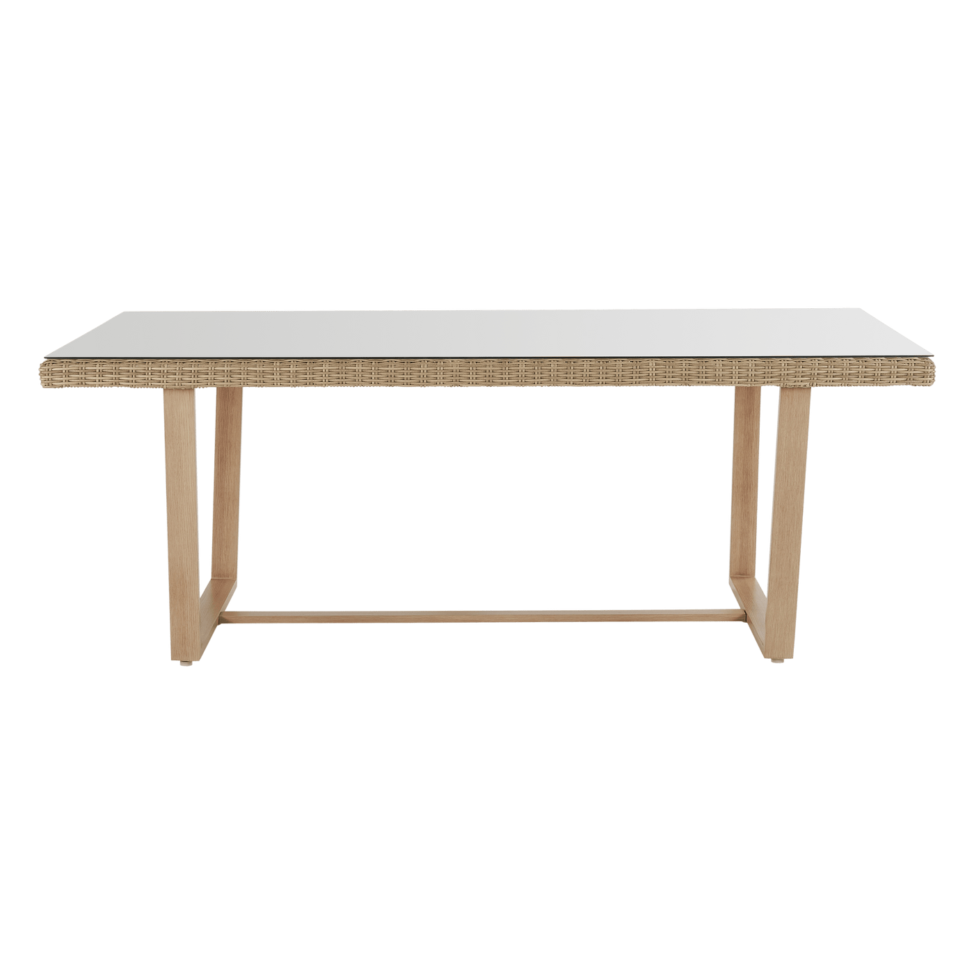Bricocenter TAVOLO MEDENA NATERIAL 100X200X74 MIDOLLINO SINTETICO ALLUMINIO E VETRO