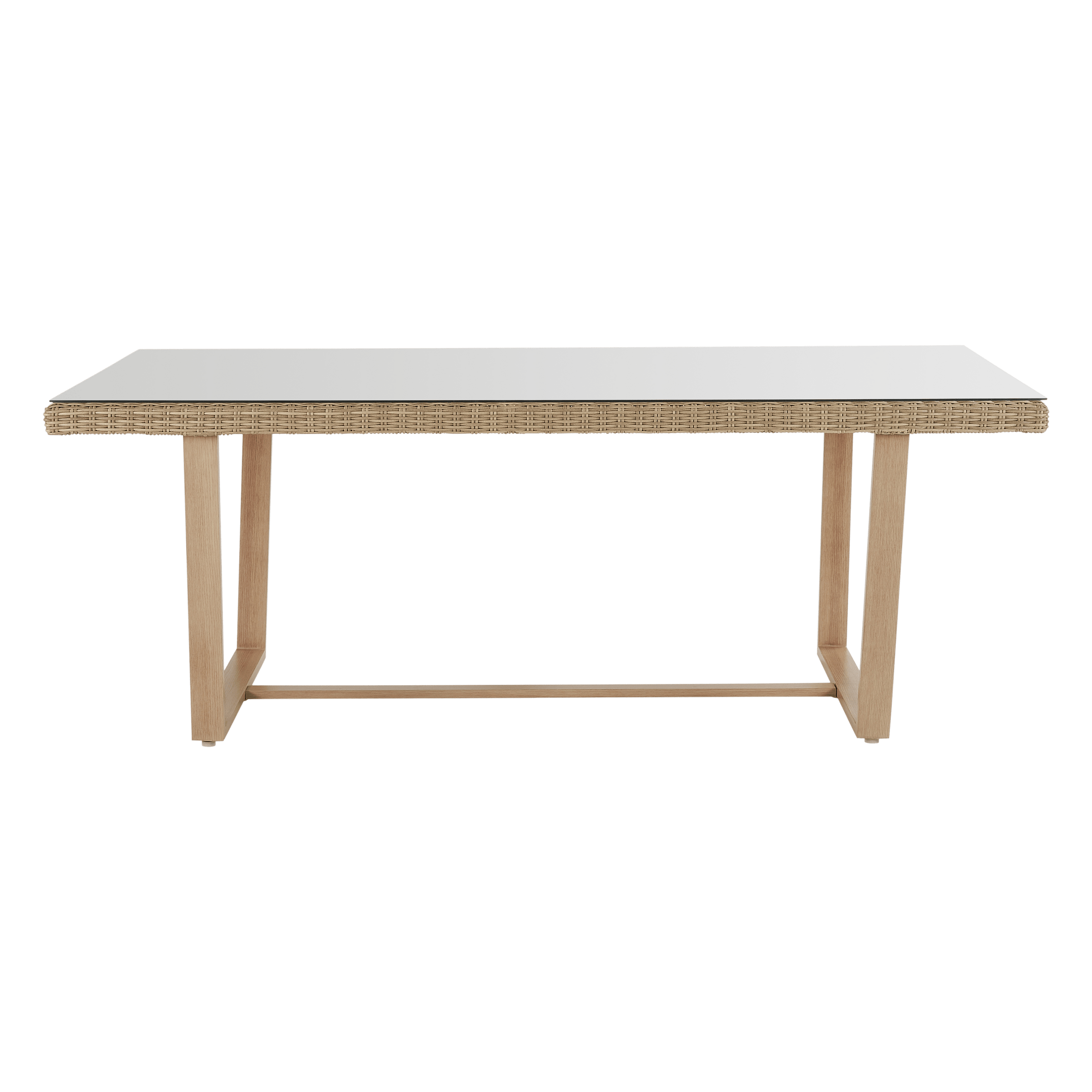 Bricocenter TAVOLO MEDENA NATERIAL 100X200X74 MIDOLLINO SINTETICO ALLUMINIO E VETRO