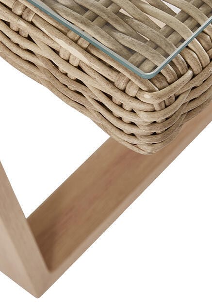 Bricocenter TAVOLO MEDENA NATERIAL 100X200X74 MIDOLLINO SINTETICO ALLUMINIO E VETRO