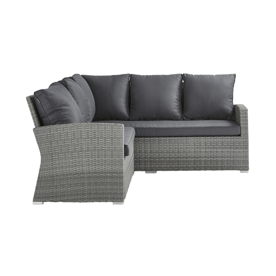 Bricocenter DAVOS CORNER SET 6 SEATS NATERIAL with liftable table 90X90 synthetic-aluminum wicker