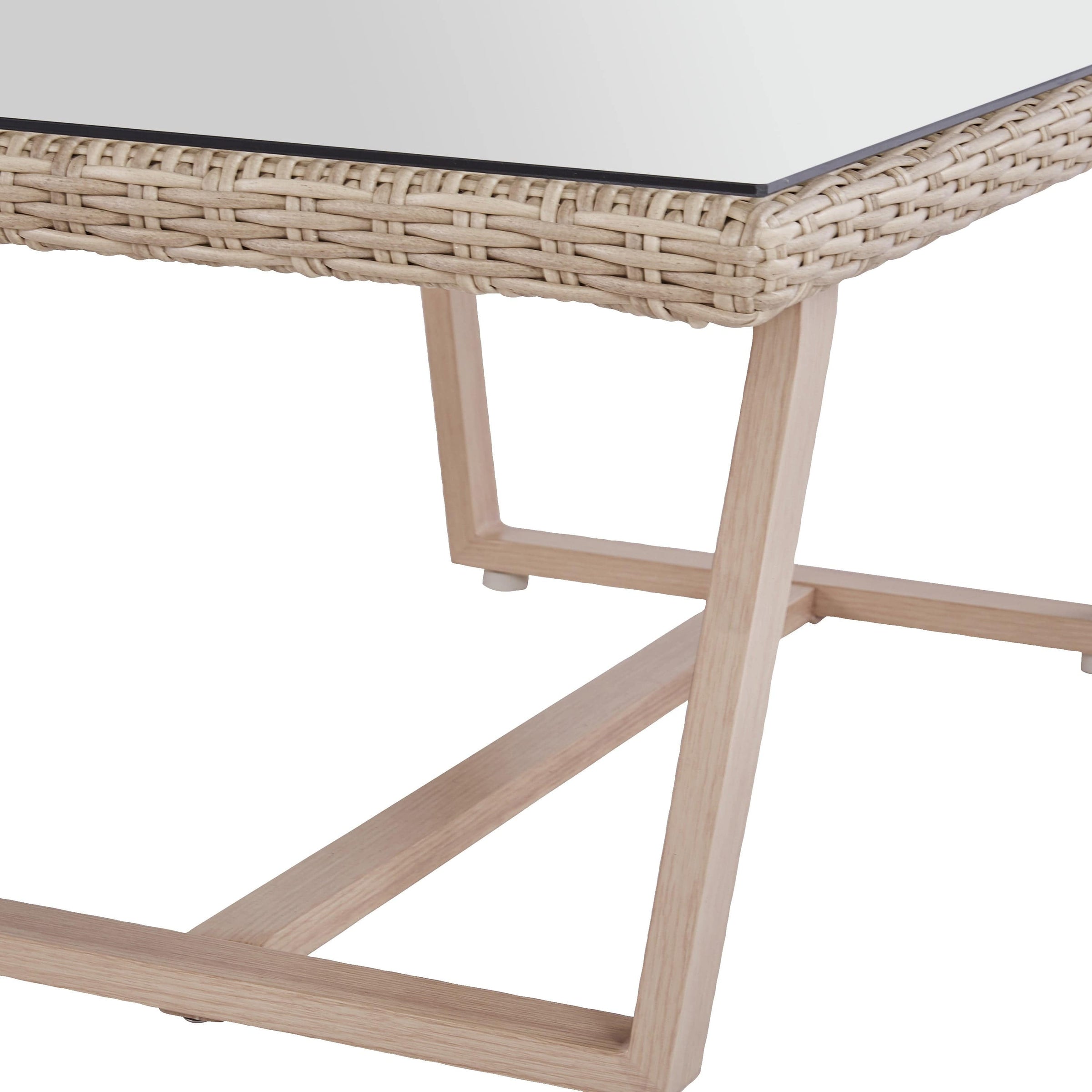 Bricocenter SET MEDENA 5 POSTI NATERIAL CON TAVOLO 60X100 SOFA 3 POSTI E 2 POLTRONE MIDOLLINO SINTETIC