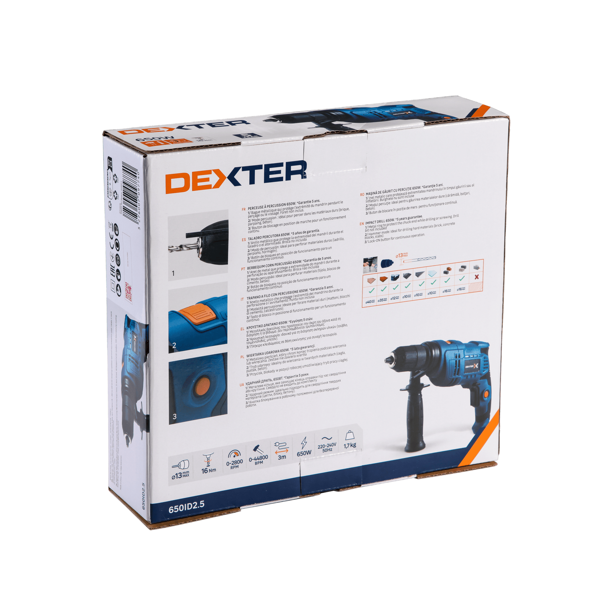 WIRE DRILL 650W 10MM DEXTER