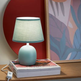 POKI GREEN CERAMIC TABLE LAMP H24.5 E14=40W