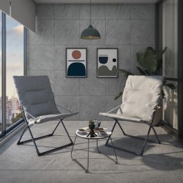 RELAXATION CHAIR MARSELLA Steel, polyester, taupe