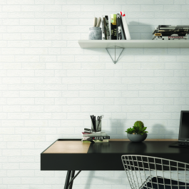 WALLPAPER BRICK WHITE 53CMX10.5M