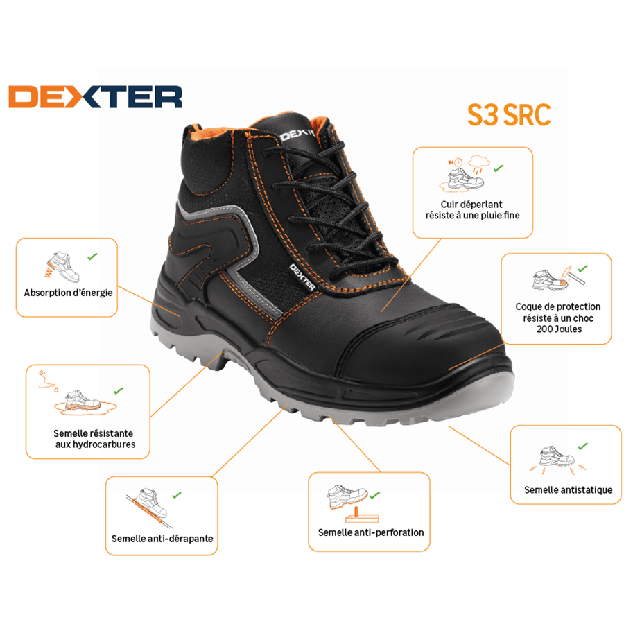 Bricocenter SAFETY SHOE NO.42 DEXTER HIGH S3