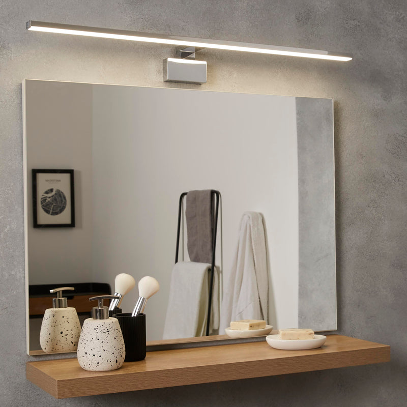 Bricocenter APPLIQUE SPECCHIO SLIM ALLUMINIO SILVER 80 CM LED 7.8W CCT IP44