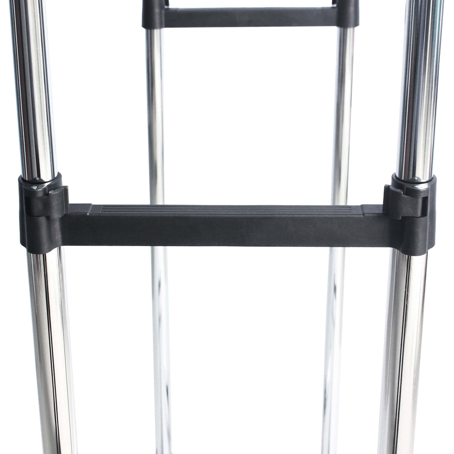 Bricocenter DOUBLE METAL STAND L 79,5-120 P53,5 H 100-172 CHROME-PLATED