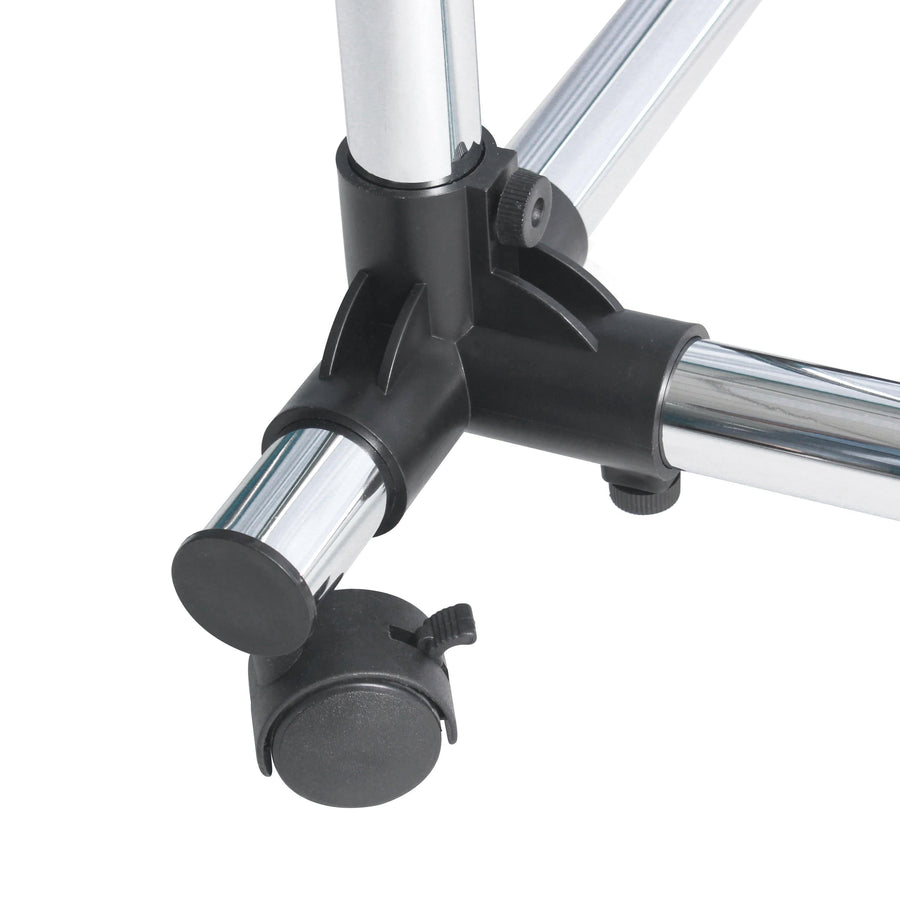 Bricocenter DOUBLE METAL STAND L 79,5-120 P53,5 H 100-172 CHROME-PLATED