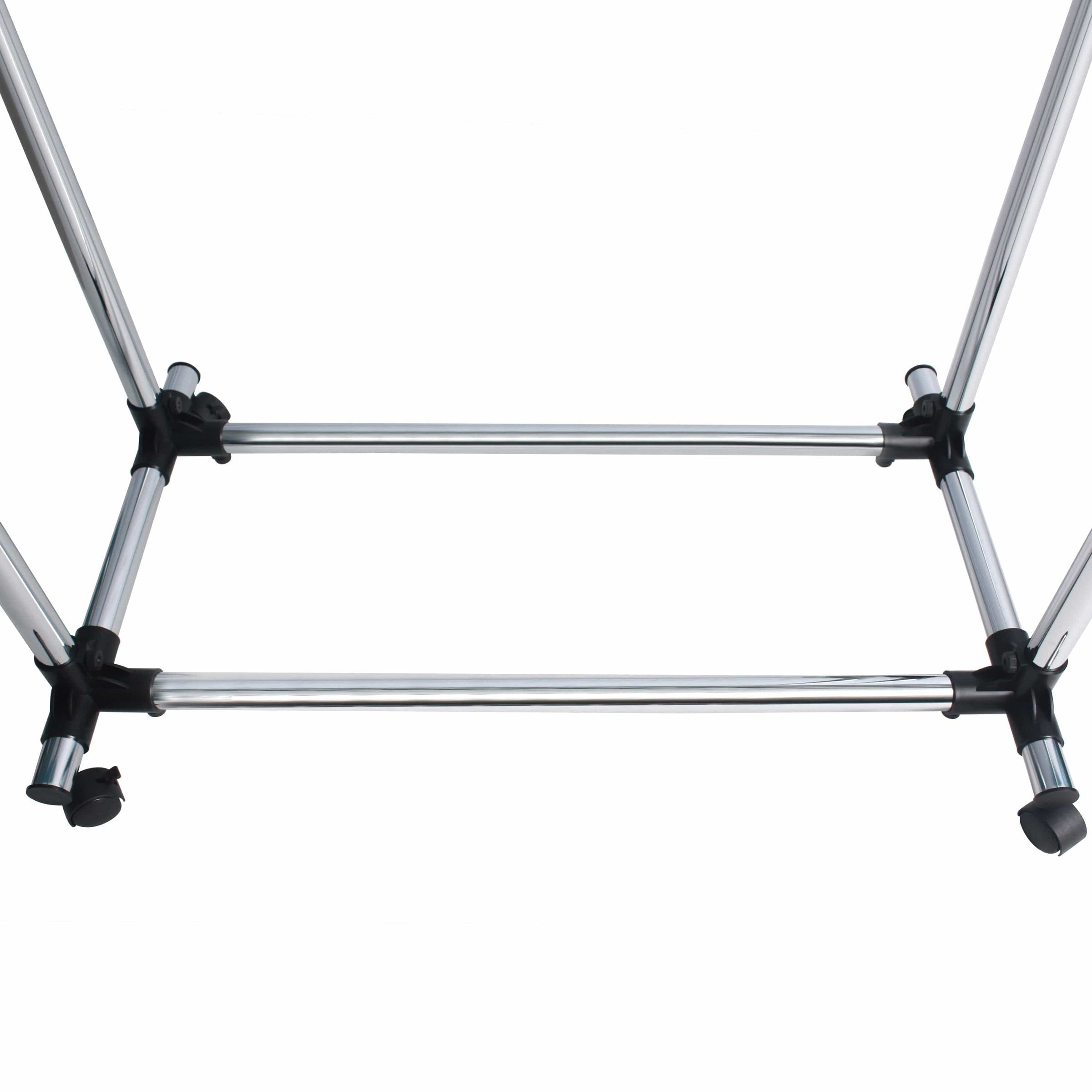 Bricocenter DOUBLE METAL STAND L 79,5-120 P53,5 H 100-172 CHROME-PLATED