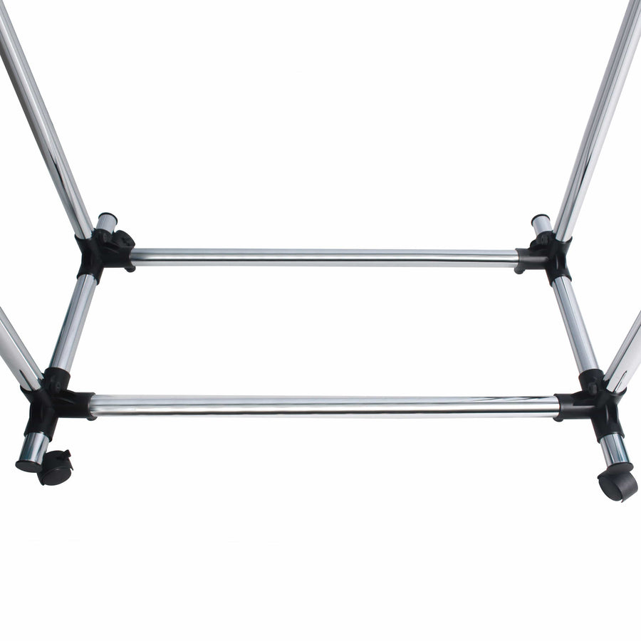 Bricocenter DOUBLE METAL STAND L 79,5-120 P53,5 H 100-172 CHROME-PLATED