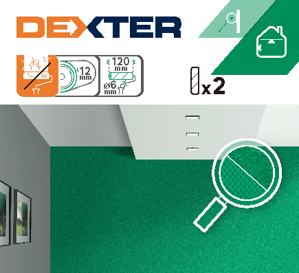 2 RICARICHE MURO POCO RUVIDO 12CM DEXTER