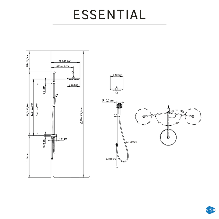 Bricocenter ESSENTIAL CHROME SHOWER KIT