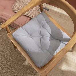 LUCK GREY GRANITE CHAIR COVER 40X40X6 CM POLYCOTTON