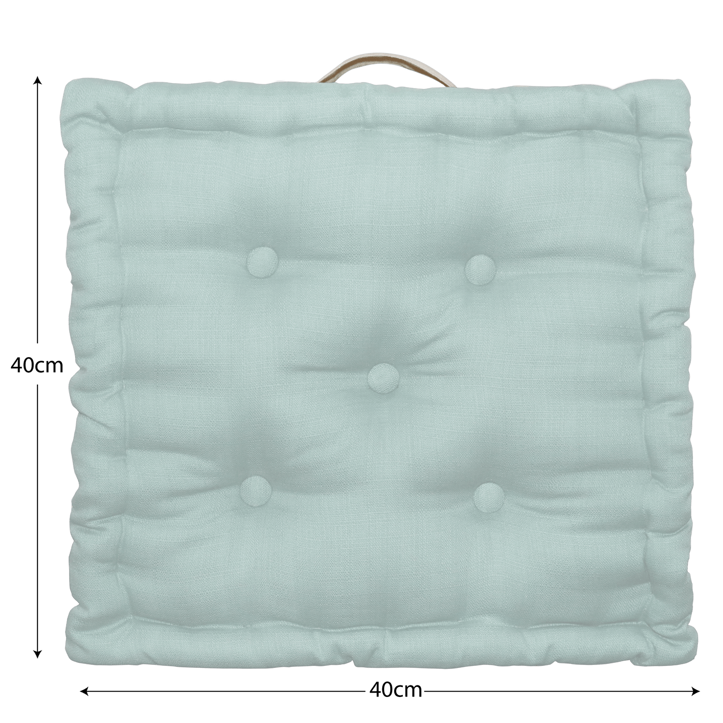 Bricocenter LEYA SAGE GREEN MATTRESS PILLOW 40X40X10 CM ORGANIC COTTON