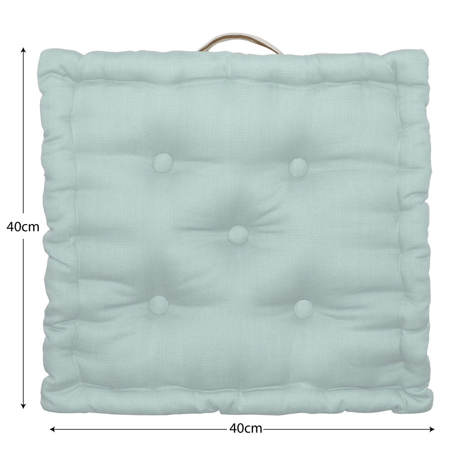 Bricocenter LEYA SAGE GREEN MATTRESS PILLOW 40X40X10 CM ORGANIC COTTON