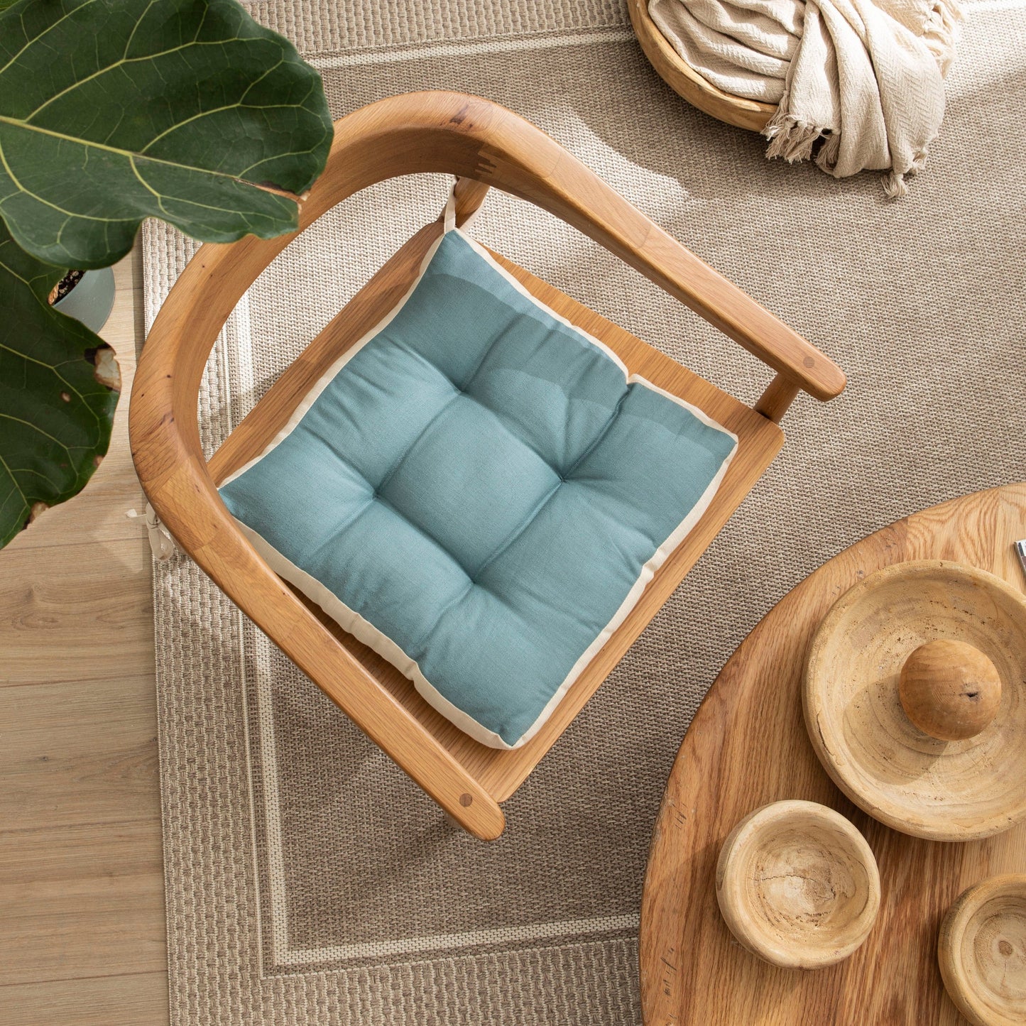 Bricocenter COPRISEDIA LEYA ACQUA 40X40X7CM COTONE ORGANICO