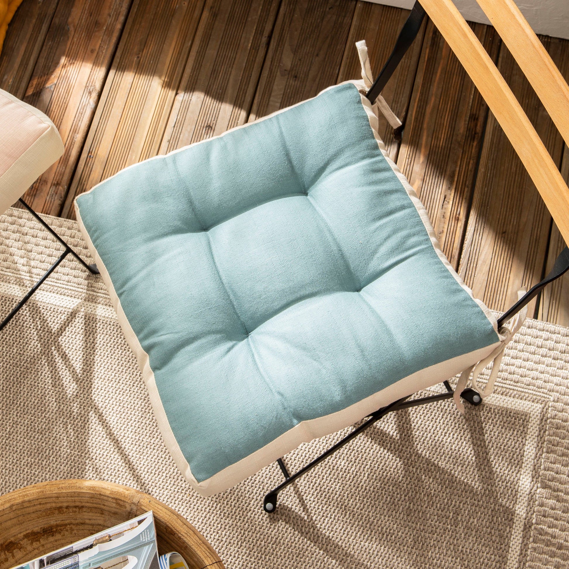 Bricocenter COPRISEDIA LEYA ACQUA 40X40X7CM COTONE ORGANICO