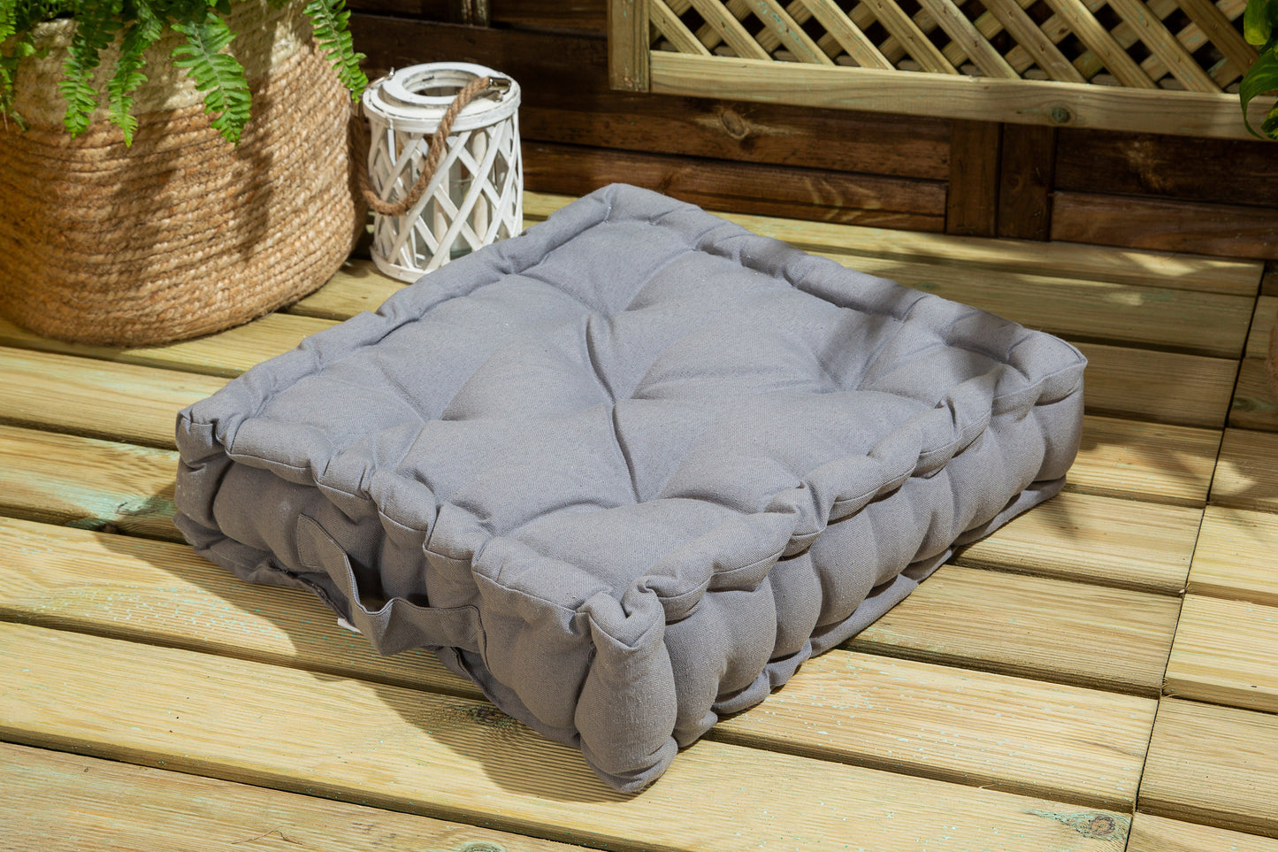 Bricocenter LUCK GRANITE GREY MATTRESS CUSHION 40X40X10