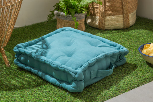 LUCK MATTRESS CUSHION AQUA GREEN 40X40X10 CM