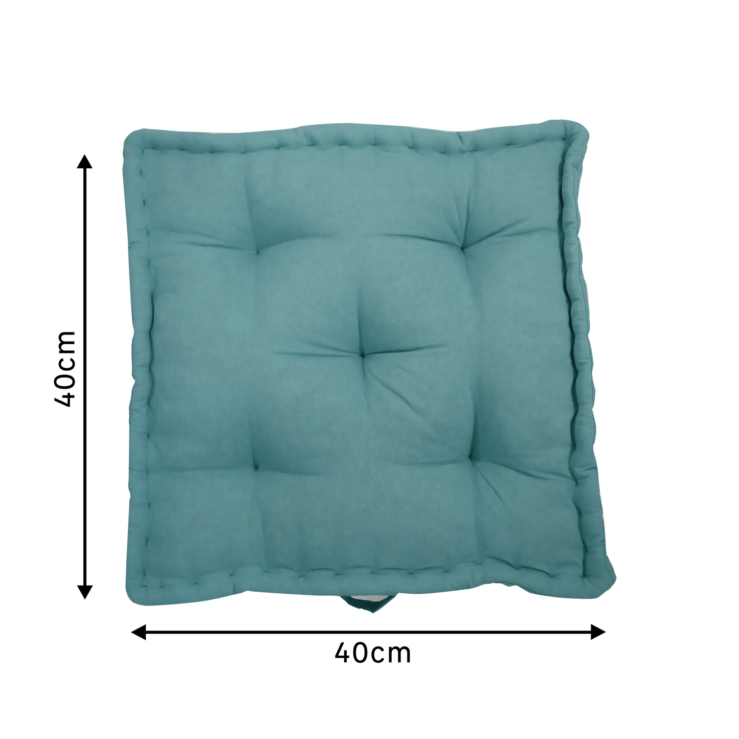 Bricocenter LUCK MATTRESS CUSHION AQUA GREEN 40X40X10 CM