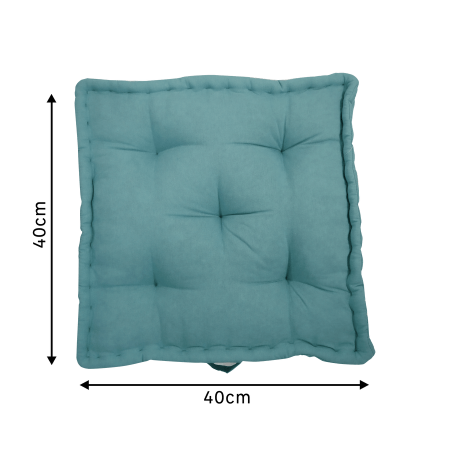 Bricocenter LUCK MATTRESS CUSHION AQUA GREEN 40X40X10 CM