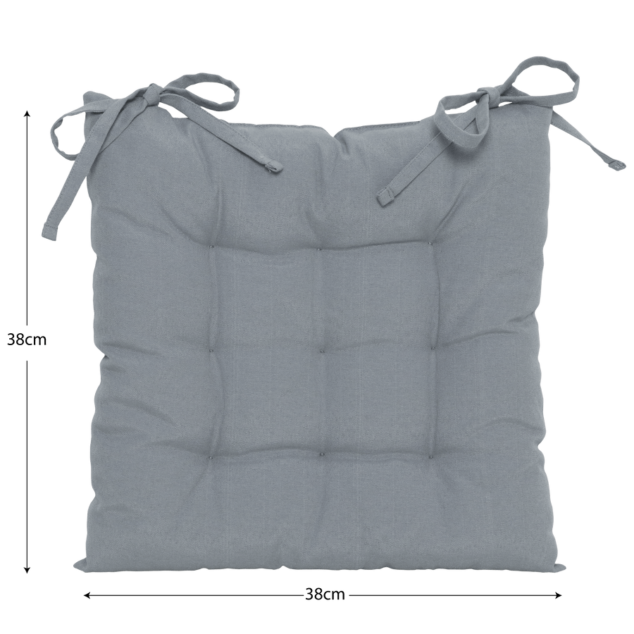 Bricocenter SET OF 4 POPY CHAIR COVERS 38X38 CM COTTON GREY